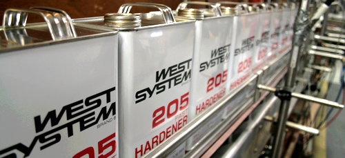WEST SYSTEM 205 Fast Hardener in production