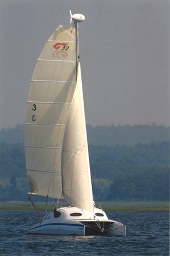 The Gougeon Brothers production catamaran, the G-32.